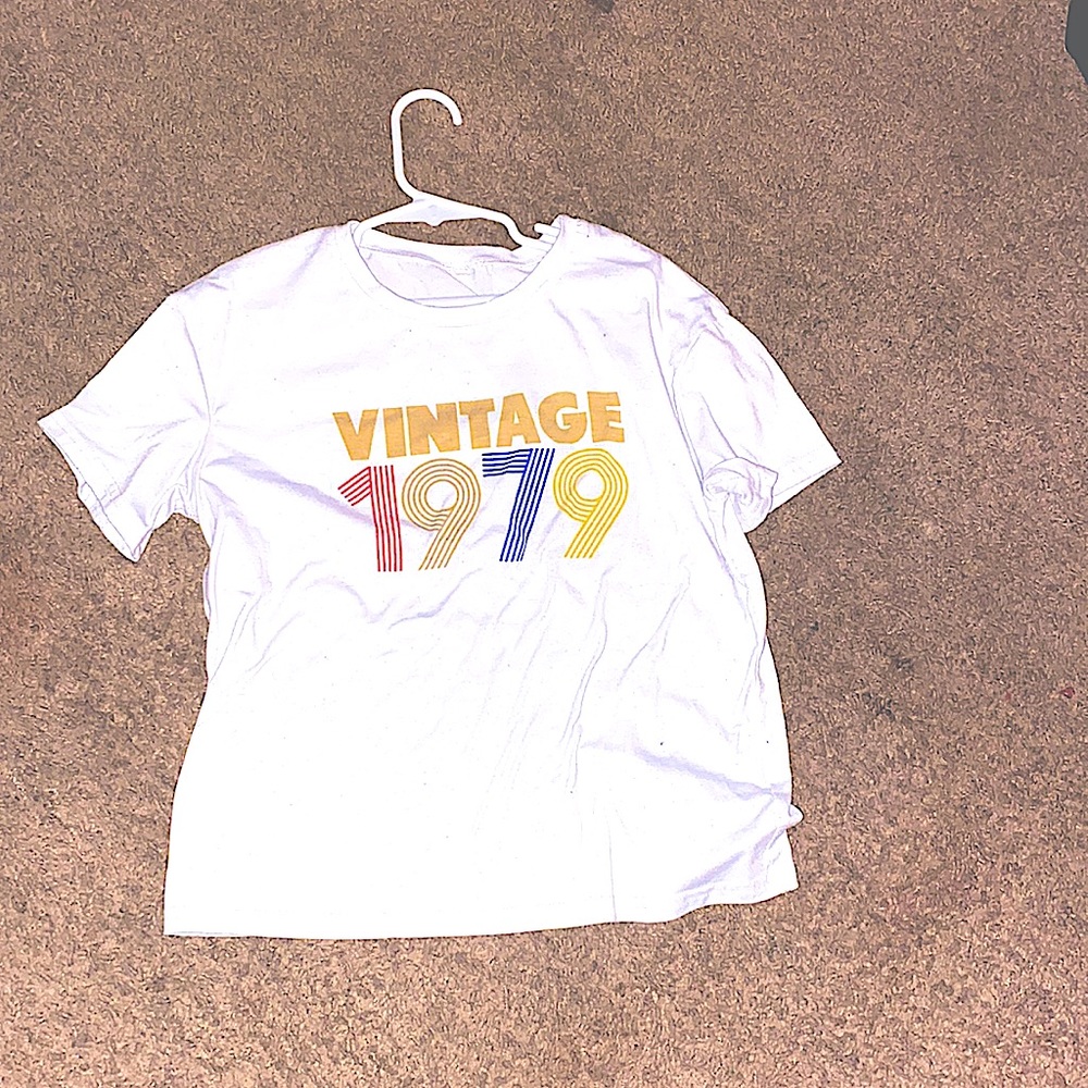 White vintage 1979 top